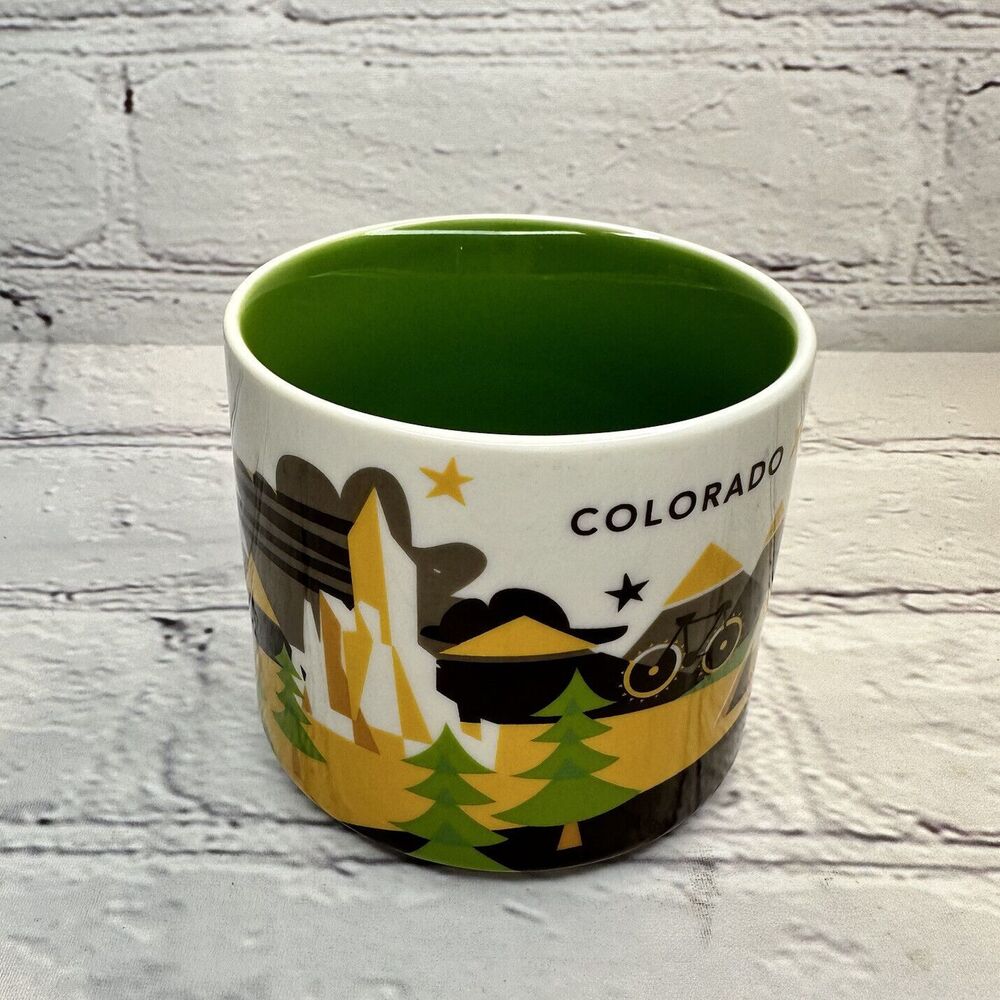 Starbucks YOU ARE HERE Colorado 2014 Coffee Tea Mug City Camp Mountain 14 oz
